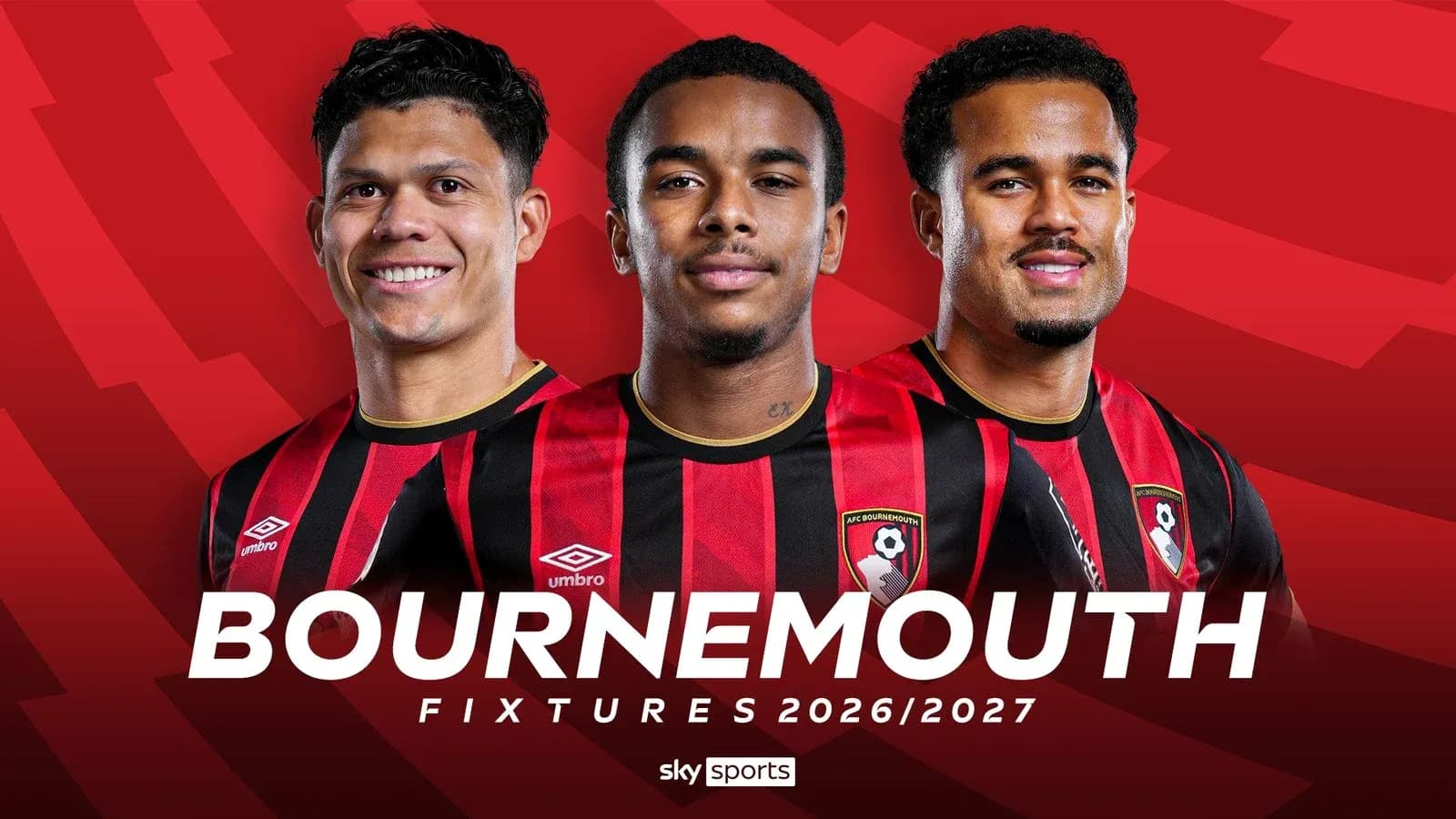 AFC Bournemouth players posing for 2026/2027 fixtures