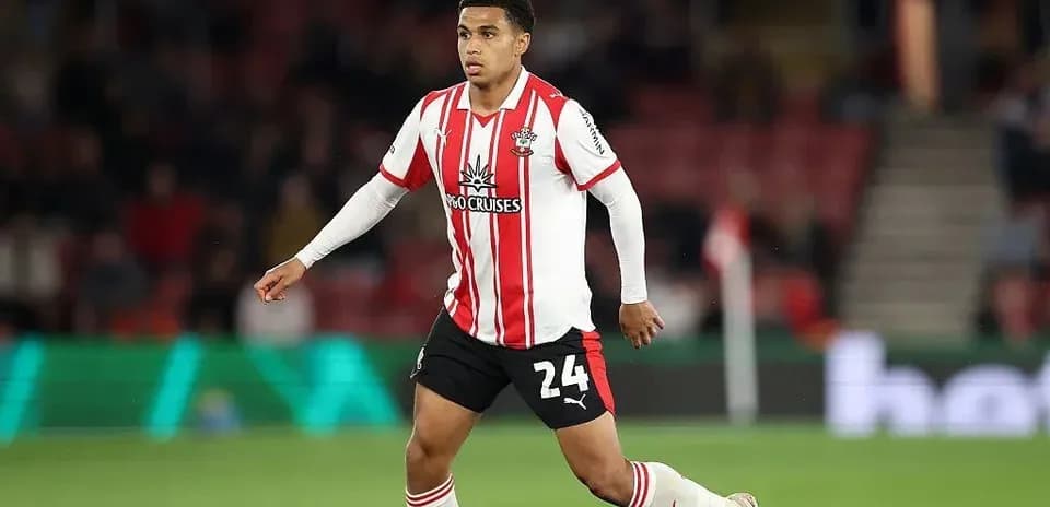 Southampton player running on the pitch during match