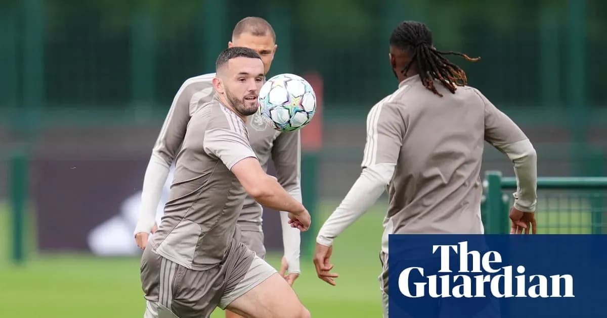 Player passing the ball during training session
