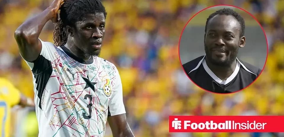 Ghanaian player in jersey during match with crowd