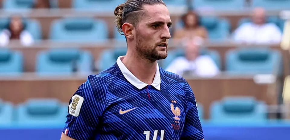 Player in France jersey during match action
