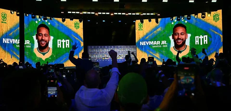 Fans celebrating Neymar Jr. announcement at event