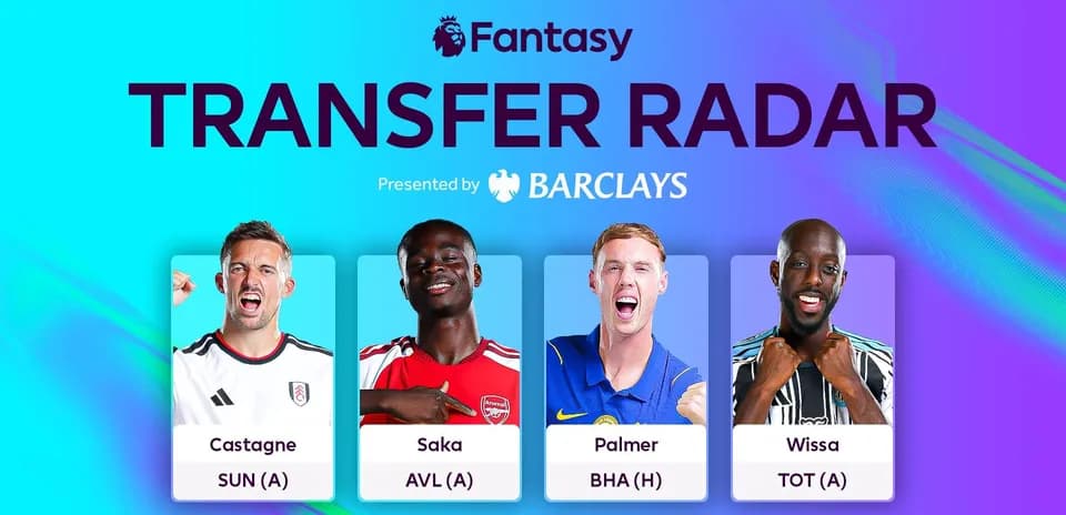 Four fantasy football players with match details