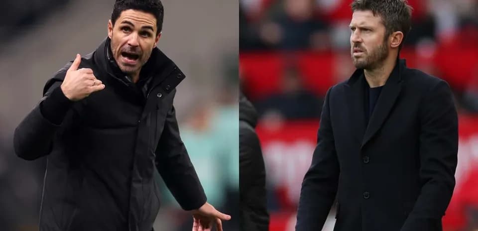 Two football managers giving instructions on the sidelines