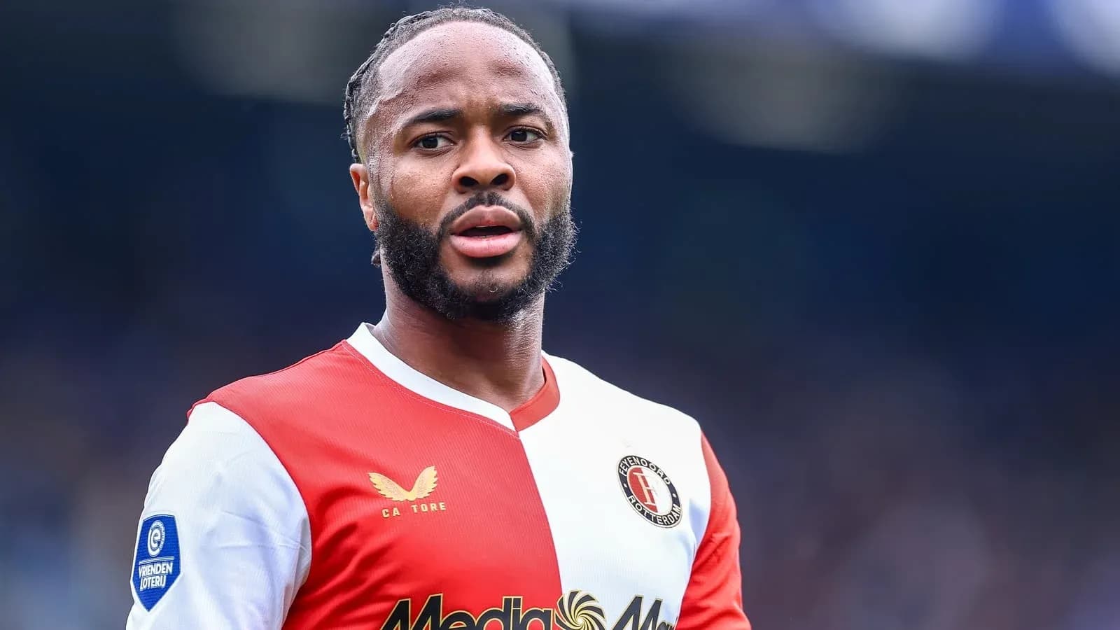 Football player in Feyenoord kit on the pitch