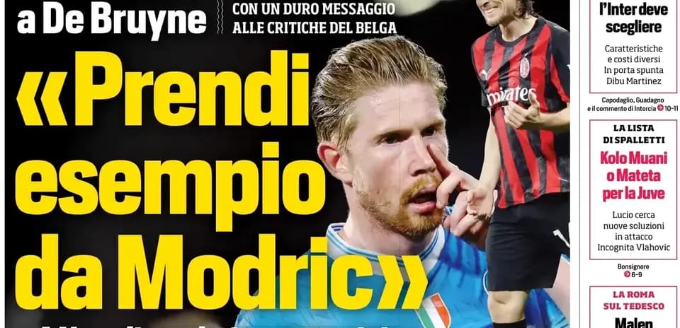 De Bruyne featured in football magazine headline