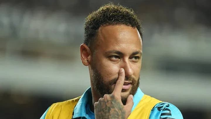 Player touching his face during match warm-up