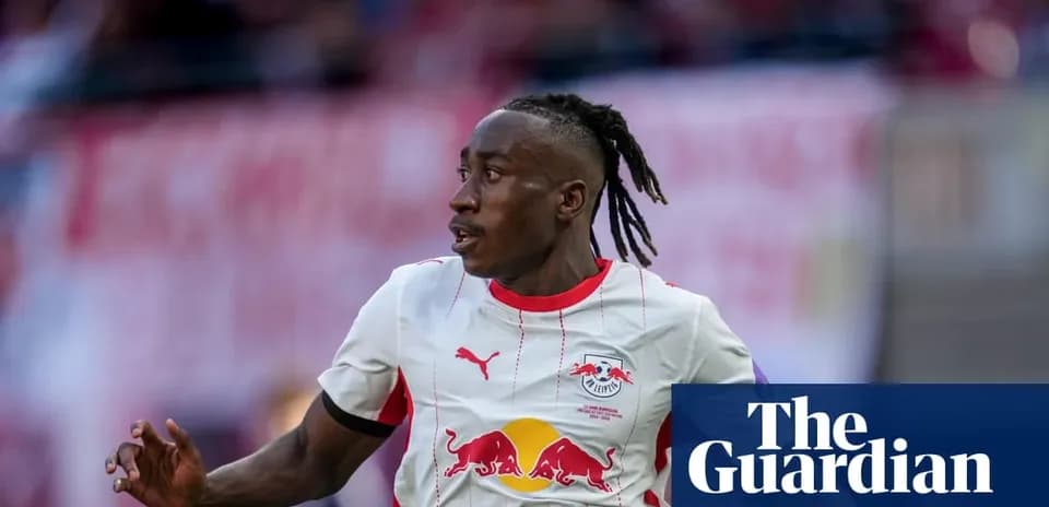 Player running during a match for RB Leipzig