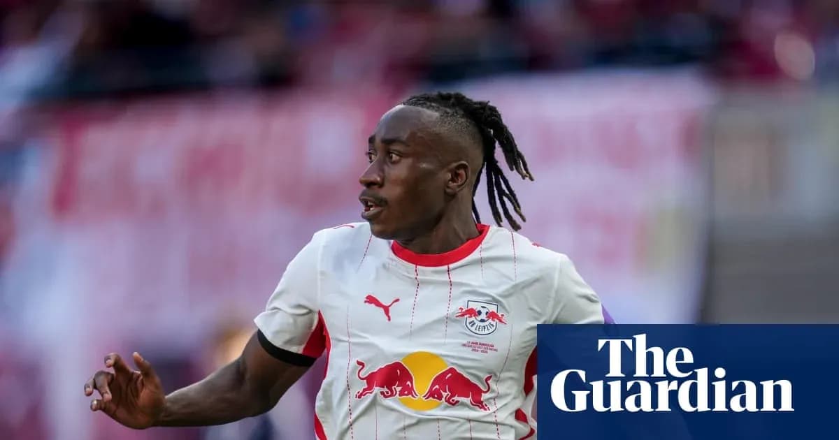 Player running during a match for RB Leipzig