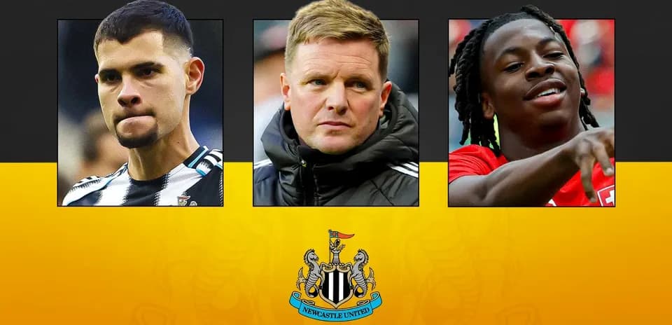 Three football players associated with Newcastle United