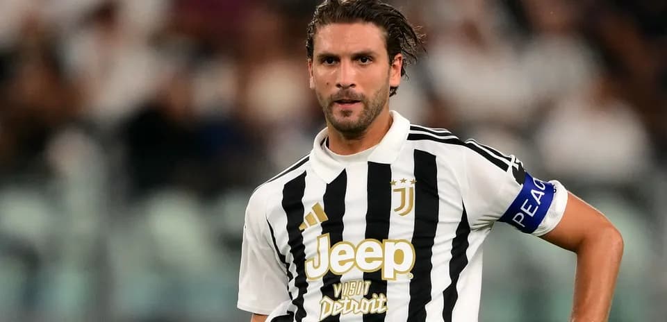 Juventus player in home kit during match