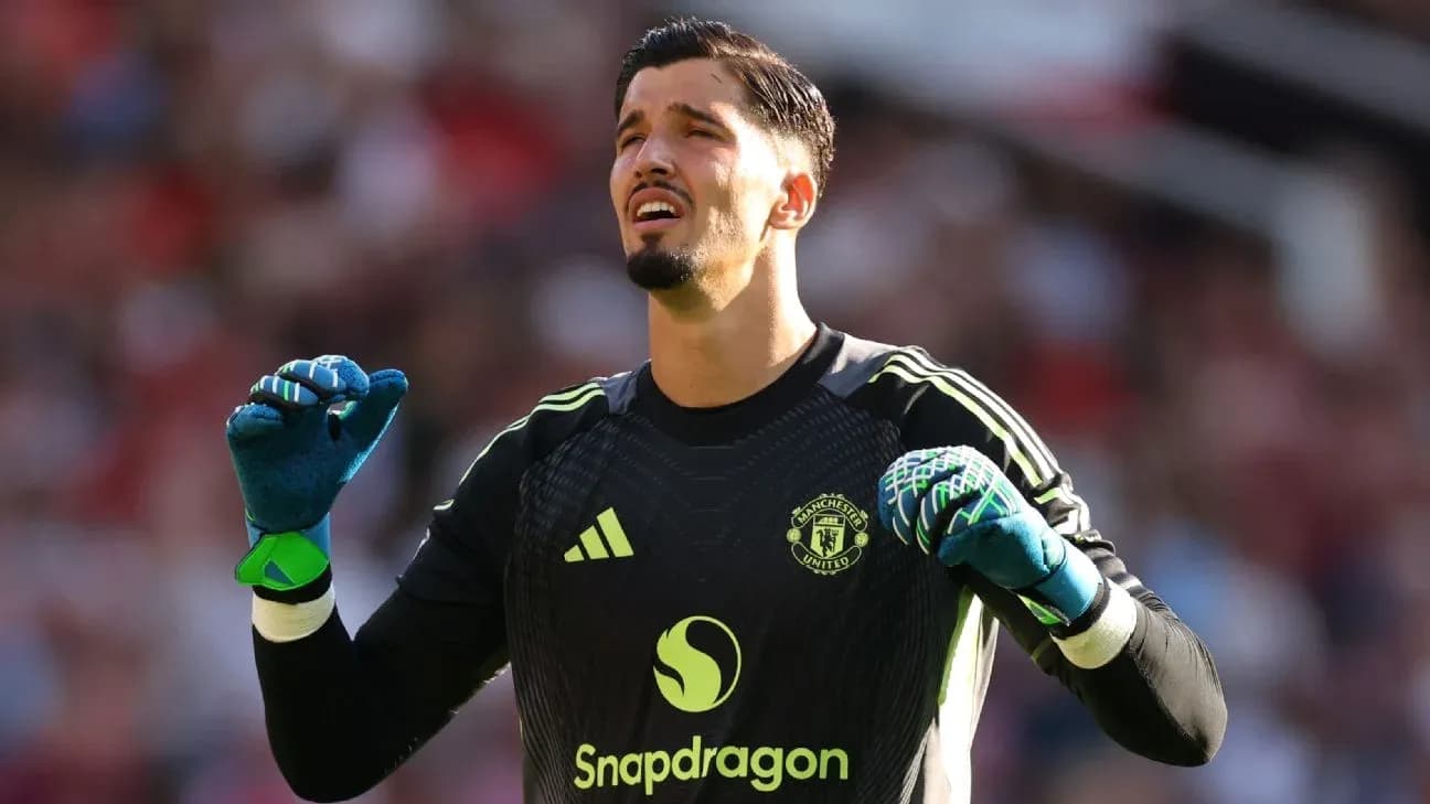 Goalkeeper celebrating during a match for Manchester United
