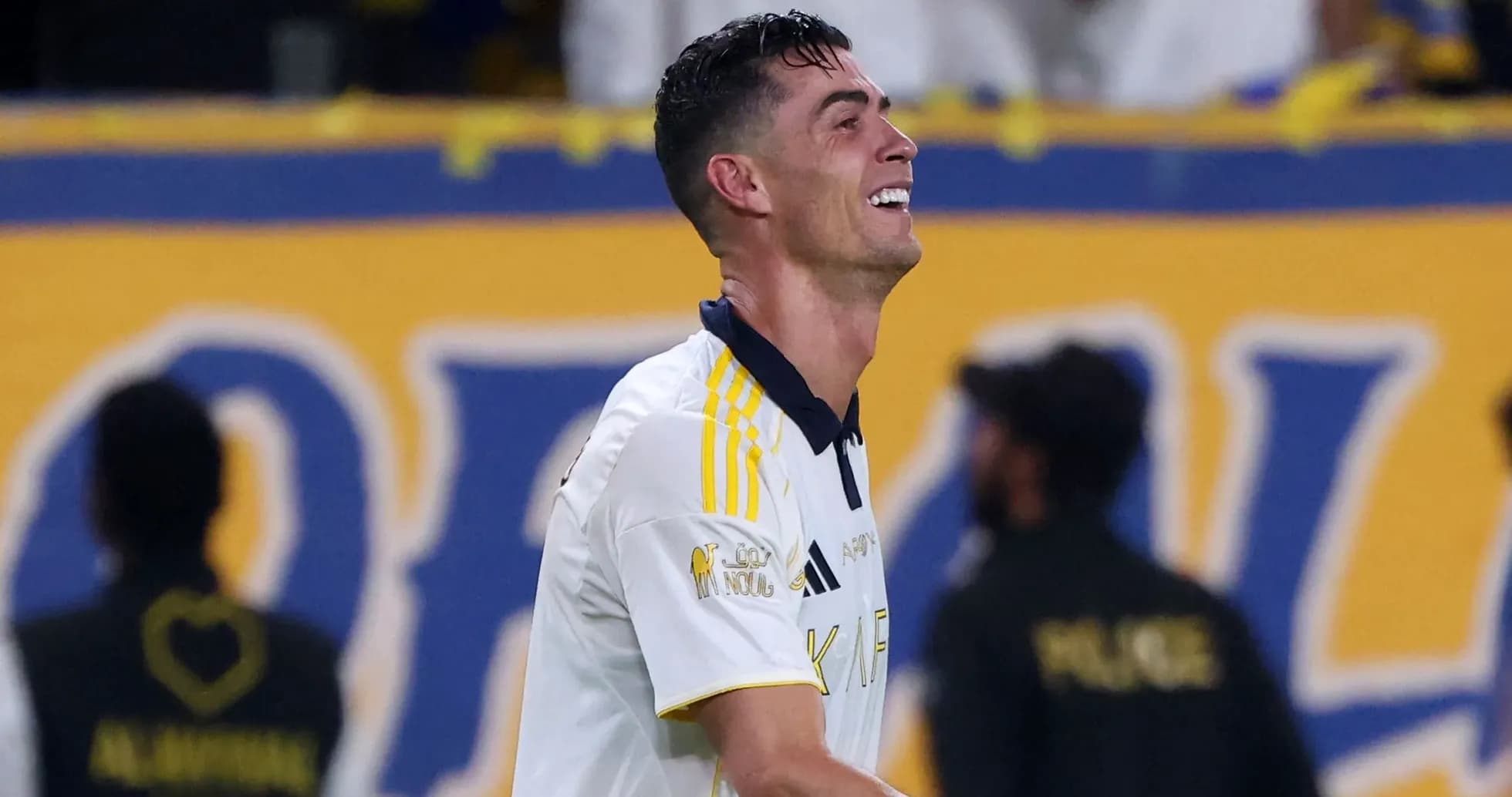 Player celebrating on the field during match