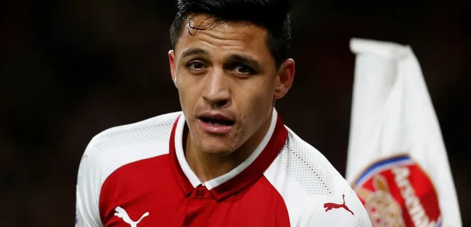 Player wearing Arsenal jersey during match