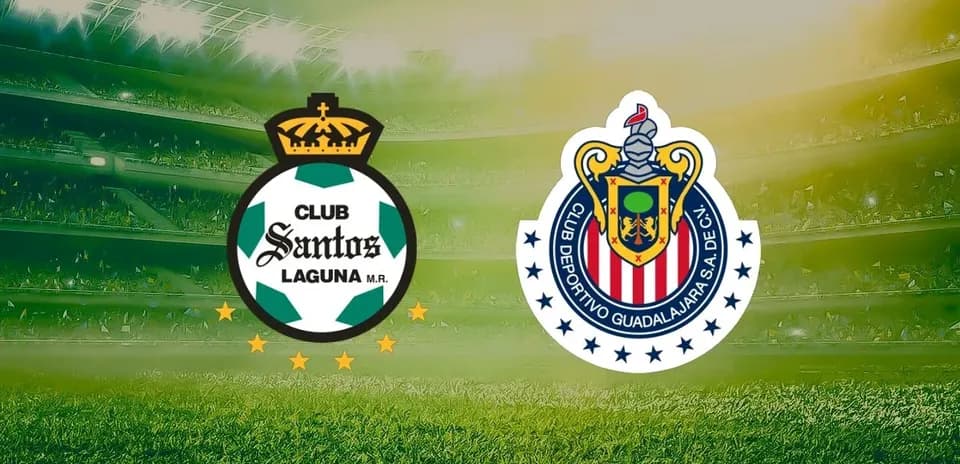 Santos Laguna and Guadalajara Chivas logos