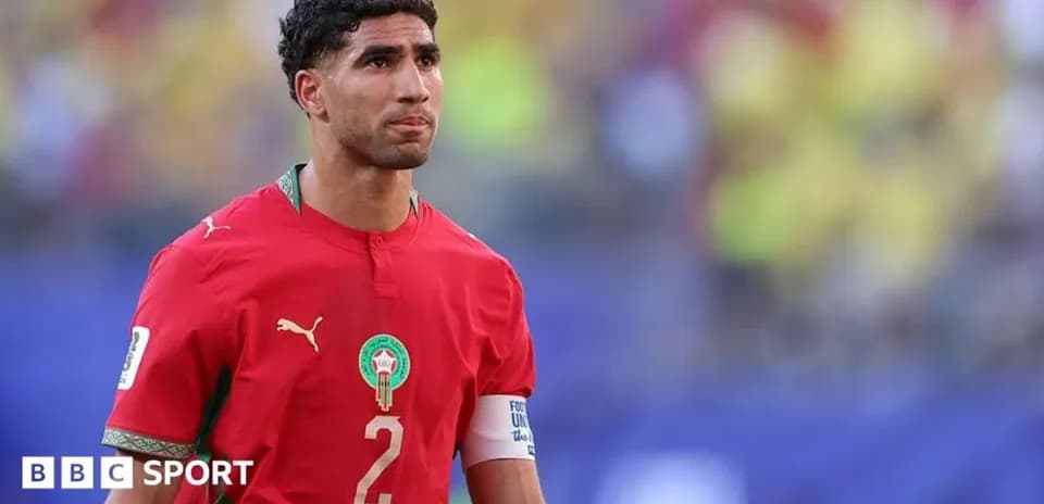 Moroccan player in red jersey during match