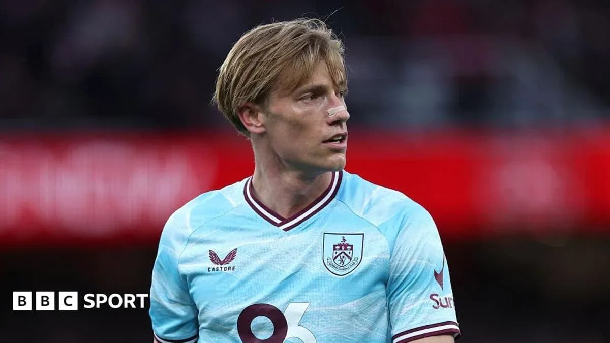 Player wearing Burnley jersey during match