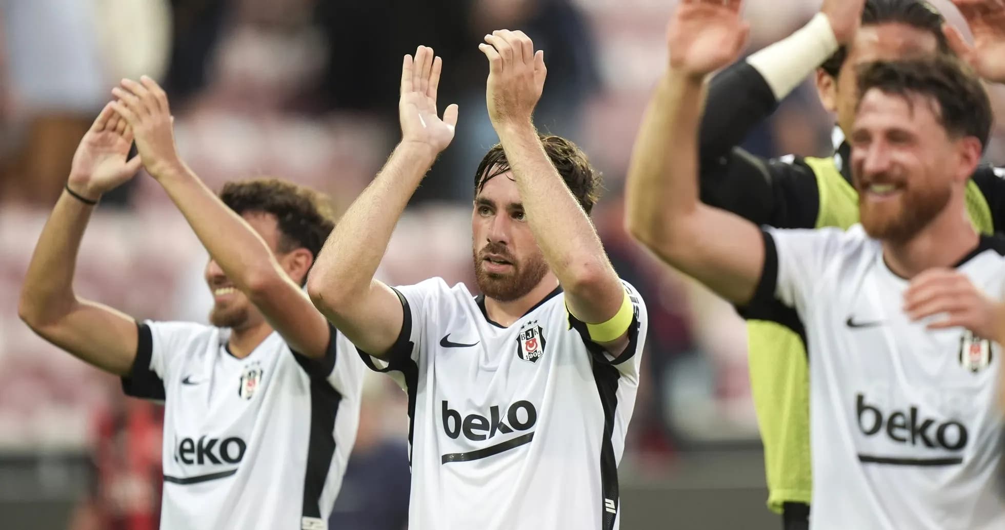 Beşiktaş players celebrating after the match