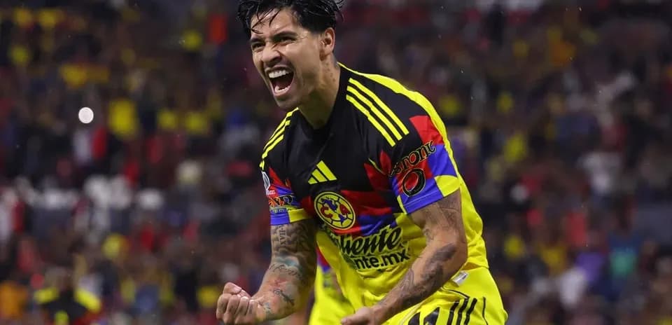 Player celebrating during Liga MX match