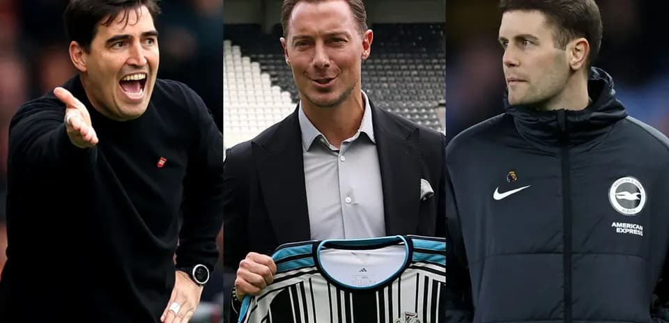 Three football managers on the sidelines and press events