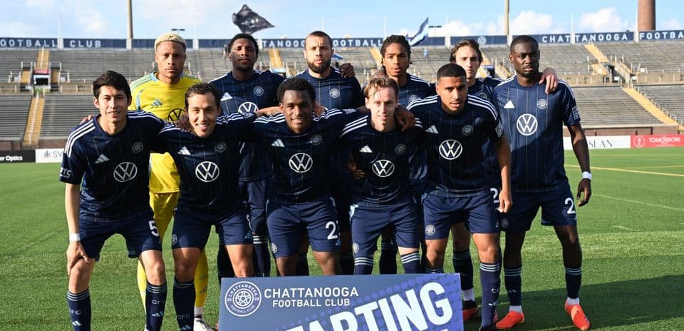 Chattanooga FC starting lineup before match