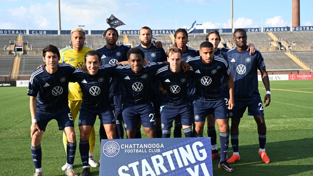 Chattanooga FC starting lineup before match