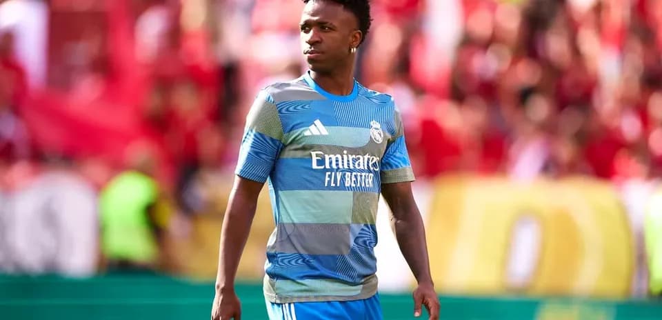 Player in Real Madrid kit on the field