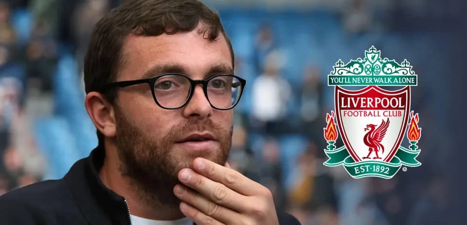 Person deep in thought with Liverpool FC logo