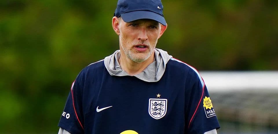 Coach wearing England training gear at practice