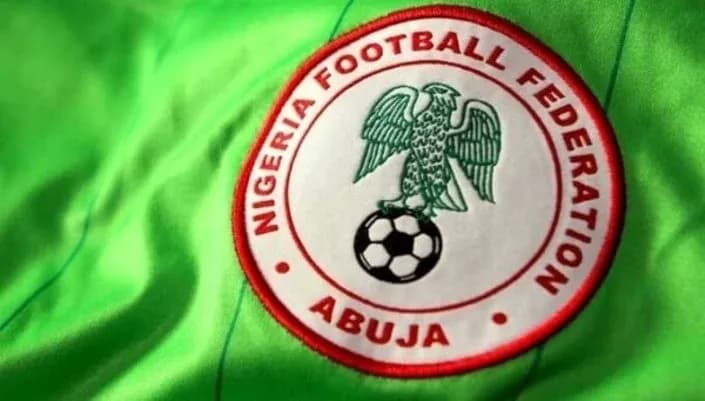 Nigeria Football Federation crest on green fabric