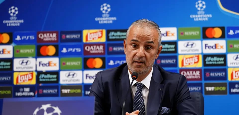 Manager speaking at UEFA Champions League press conference