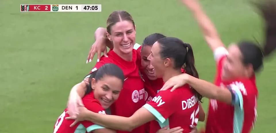 Kansas City players celebrating a goal
