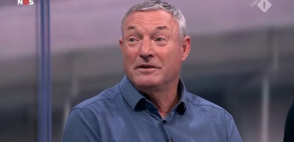 Sports analyst speaking during a studio broadcast