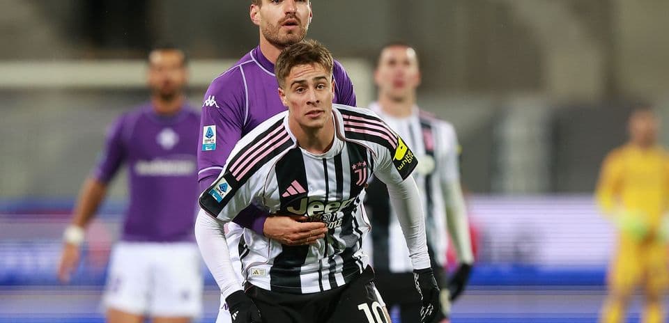 Juventus players in action against Fiorentina