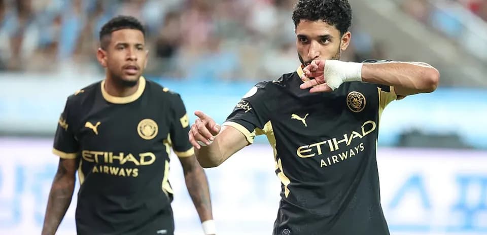 Player celebrating a goal during match