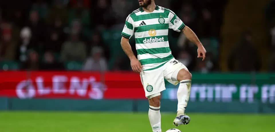 Celtic player controlling the ball during match