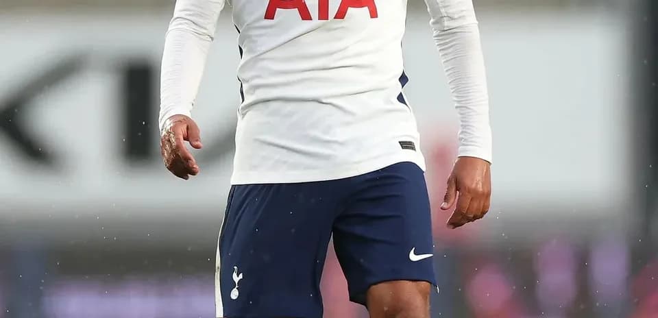 Player in Tottenham kit on the pitch during match
