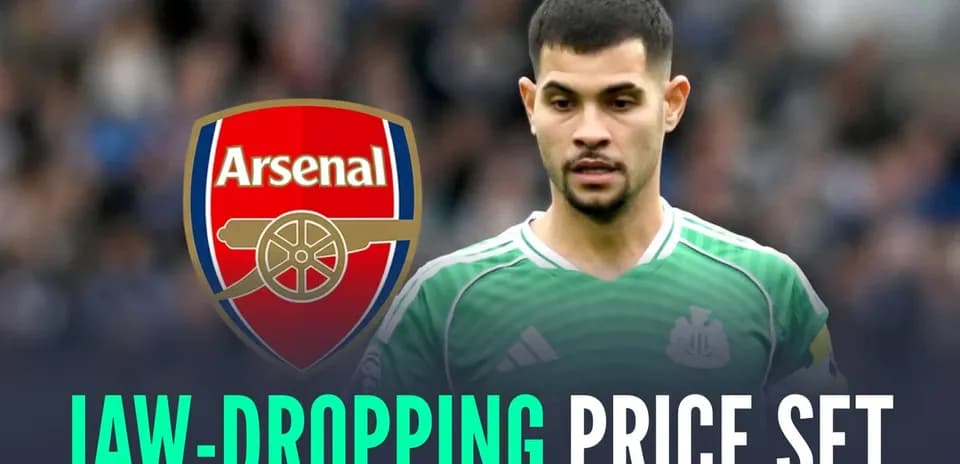 Newcastle player in green kit with Arsenal logo