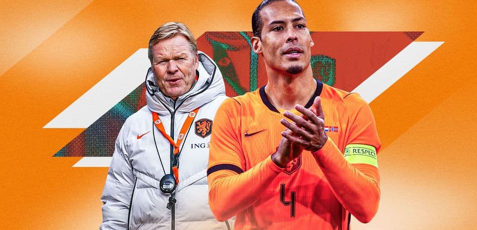 Ronald Koeman and Virgil van Dijk in Netherlands jerseys