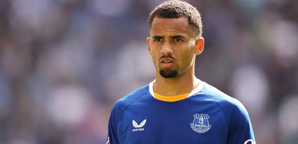 Everton player on field during match