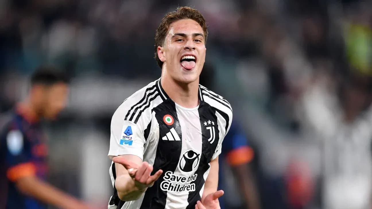 Juventus player celebrating during Serie A match