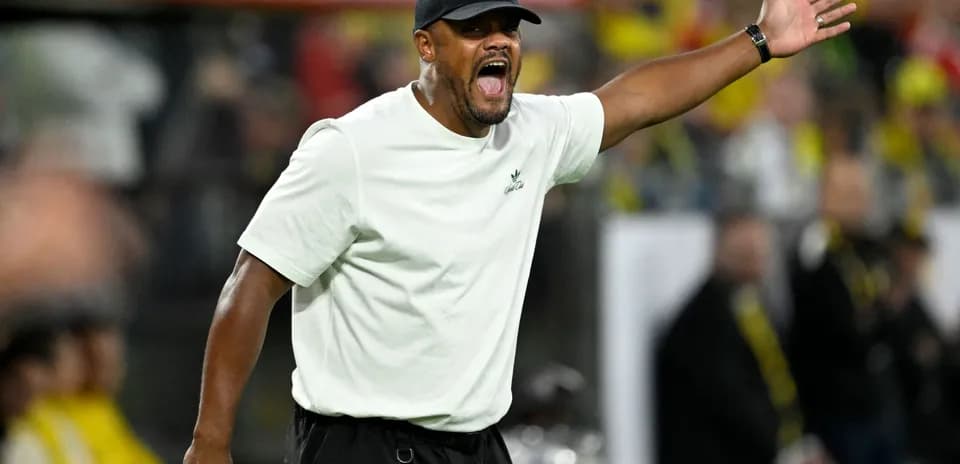 Coach directing players during a match from sideline
