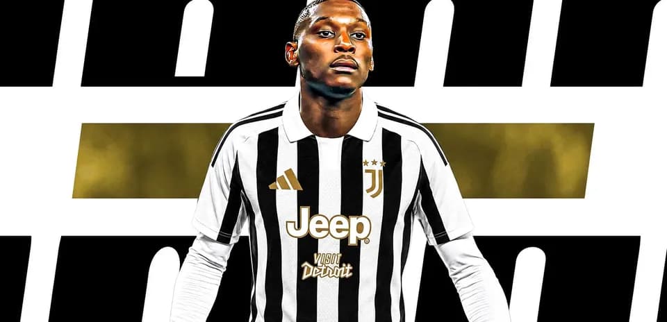 Player in Juventus jersey with team branding