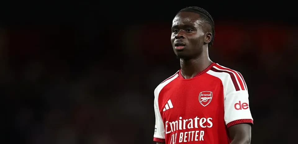 Player in Arsenal jersey during a match