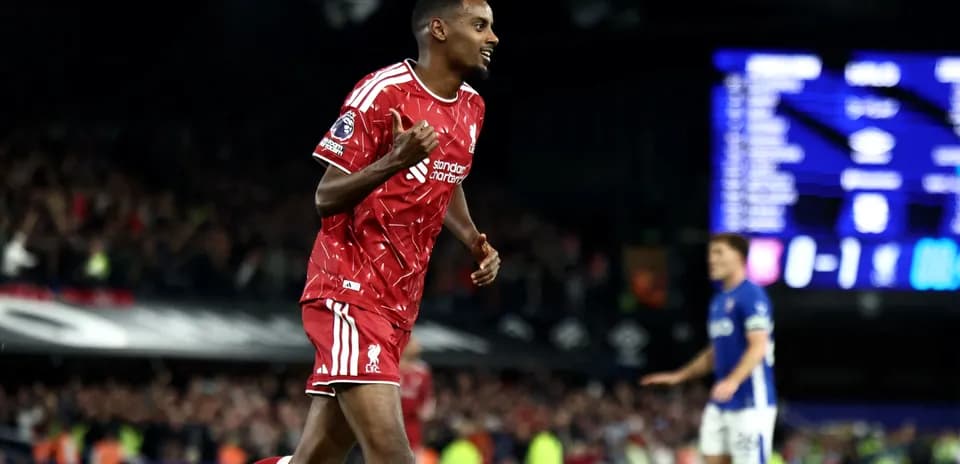 Player celebrating after scoring for Liverpool