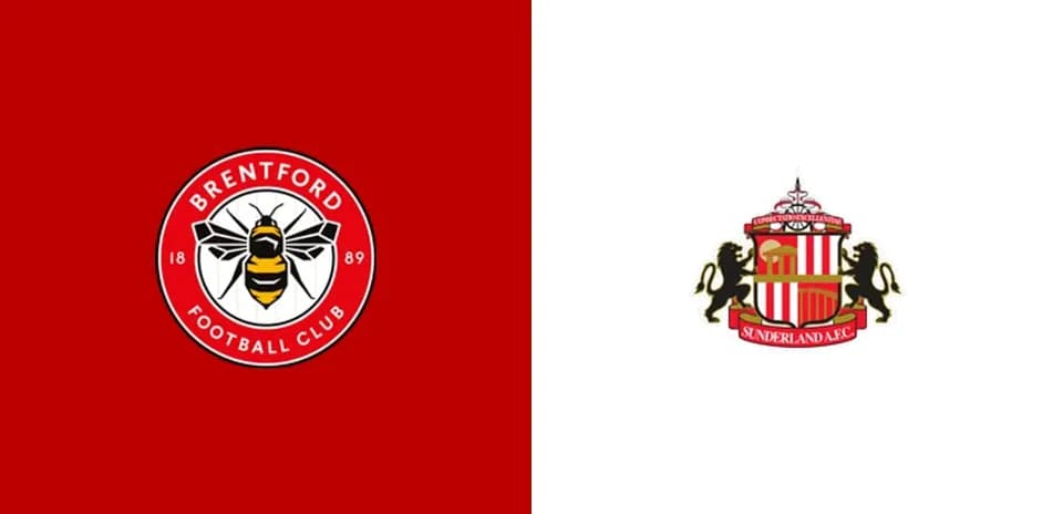 Brentford and Sunderland football club logos side by side