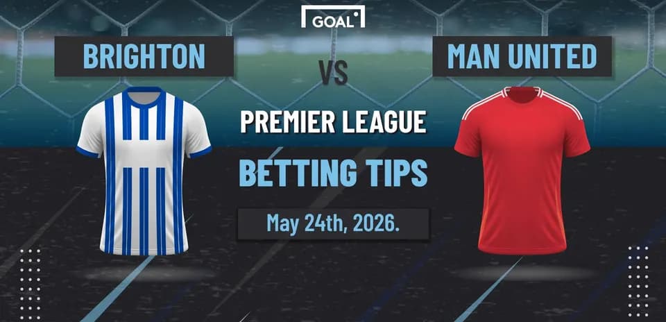 Brighton vs Man United Premier League betting tips graphic