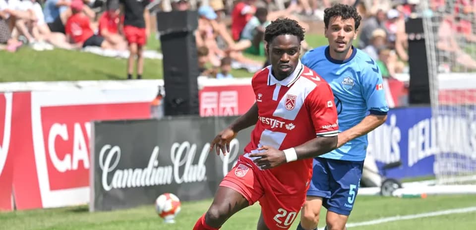 Cavalry FC player in action during match