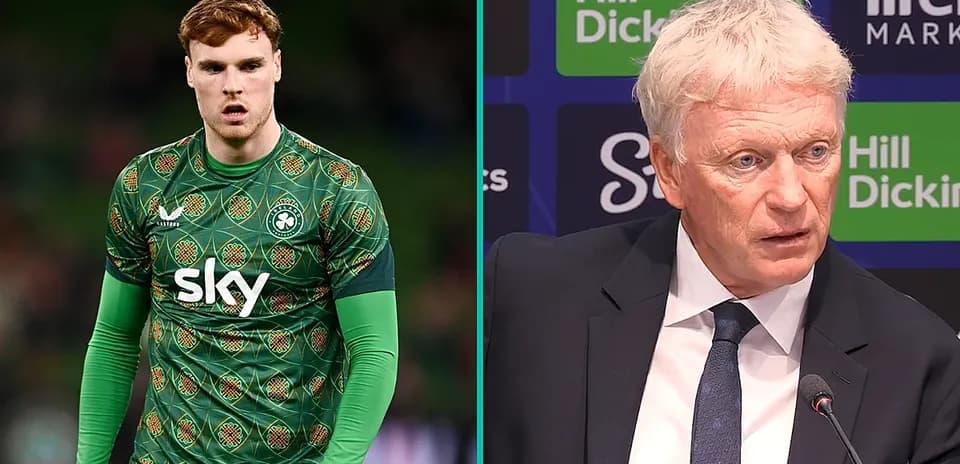 Goalkeeper in green kit during match and manager at press conference