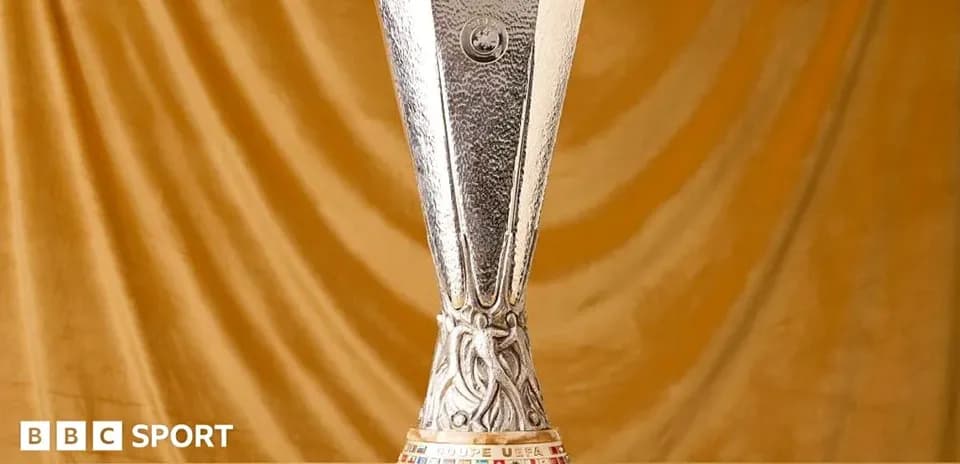 UEFA Europa League trophy on display